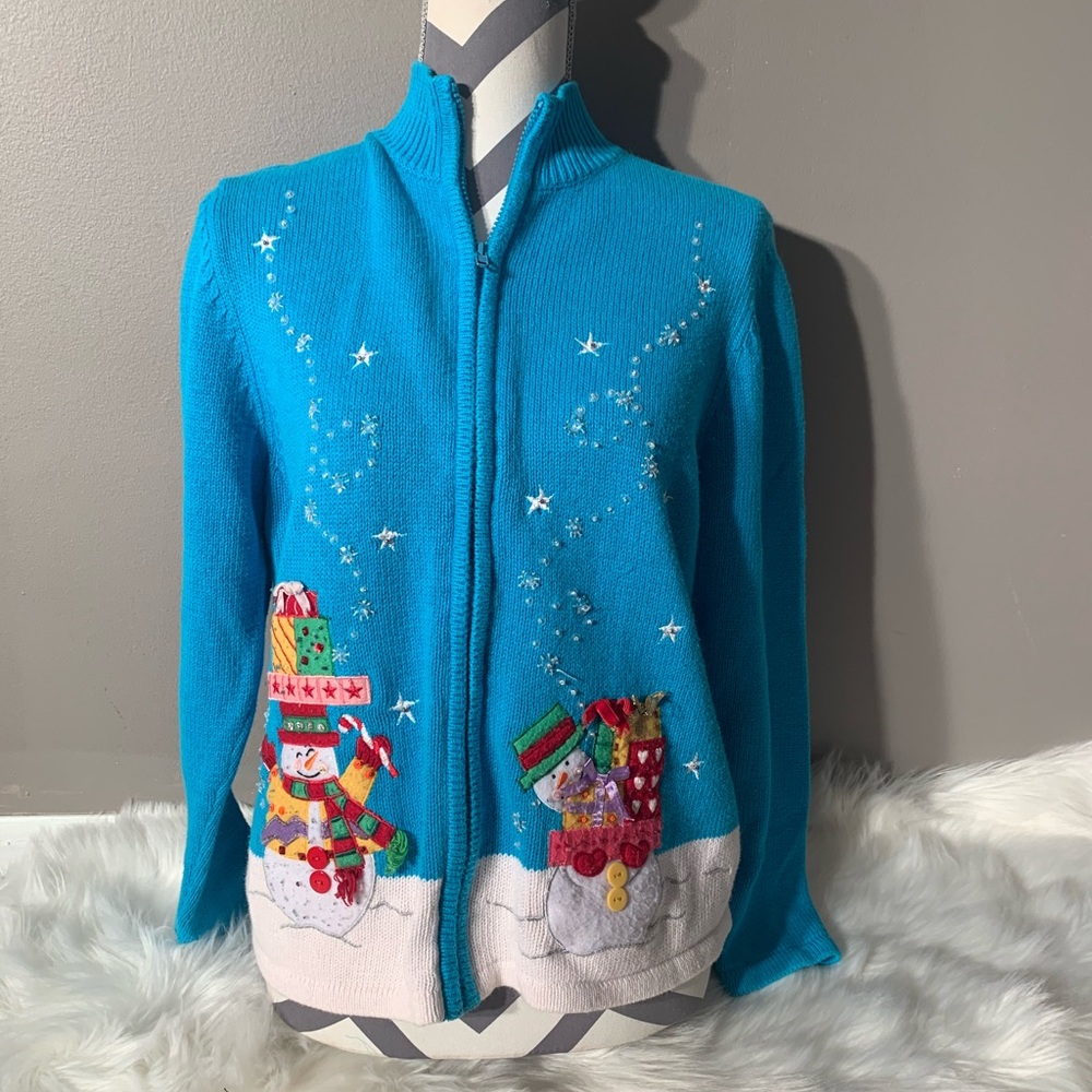 Heirloom Collectibles Size L Winter Cardigan Zip